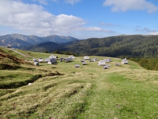 Vue sur le Katun Vranjak et les montagnes du parc Biogradska Gora